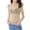 Beige #24, variant on Women's Mesh Tops See Through Shirts Long Sleeve Bodycon Sheer Blouse Clubwear White 2XL