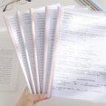thumbnail image 1 of Ensemble de 5 Pcs Dossier A4 Rangement Livre Morandi Mignon Transparent Imperméable Sac de Dossiers pour Bureau Fournitures Scolaires Protection de Documents Rose-5 Pcs, 1 of 6