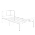 thumbnail image 2 of Gymax 12-Inch Twin Bed Frame Modern Metal Platform Bed w/ Headboard & Footboard White, 2 of 10