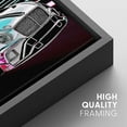 thumbnail image 4 of IDEA4WALL Framed Canvas Art Wall Decor Green Sporty Bentley Continental GT3 with Neon Teal Lights Transportation Cars Illustrations Pop Art Modern 3D for Dorm Home Office - 24"x36", 4 of 4
