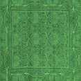 thumbnail image 1 of Ahgly Company Indoor Square Abstract Emerald Green Modern Area Rugs, 4' Square, 1 of 4