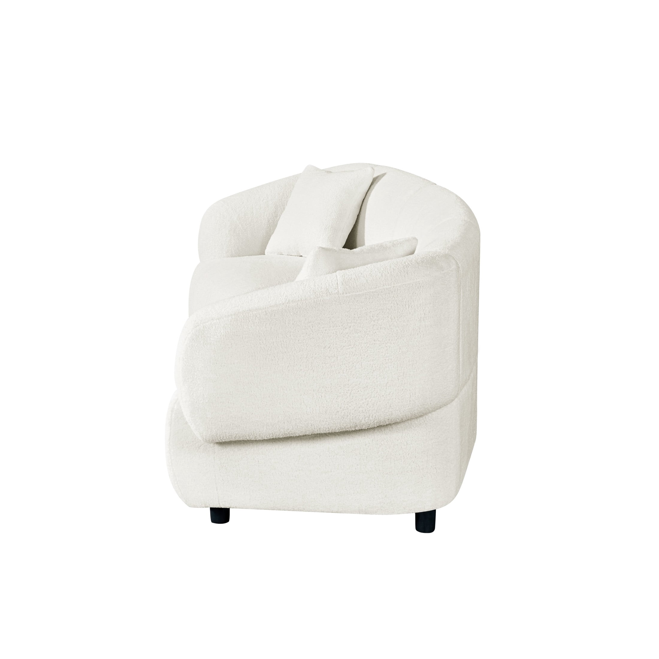 Christopher Knight Home 98.5" Curved Contemporary 3-Seat Sofa with Upholstered Plush Seating, Beige