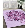 thumbnail image 2 of Ahgly Company Indoor Square Patterned MediumOrchid Purple Area Rugs, 6' Square, 2 of 6