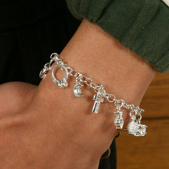 Sunyuer Thirteen Hanging Pieces Bracelet Link Bracelet Thirteen Hanging Charm Bracelets for Women