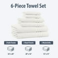 thumbnail image 4 of 100% Cotton 650 GSM 6-Piece Bath Towel Sets - Highly Absorbent & Extra Soft Quality Towels For Bathroom & Kitchen, Every Day Use - Ivory, 4 of 4