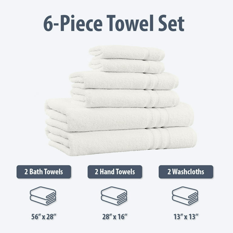 Softolle Premium 600 GSM Hand Towels –100% Combed Ring Spun Cotton Hand Towel - Pack of 6 Luxury Hand Towels - Highly Absorbent and Ultra Soft 16 x