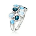 thumbnail image 3 of Ross-Simons 2.50 ct. t.w. Blue Topaz Bubble Ring in Sterling Silver, Women's, Adult, 3 of 5