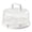 White, variant on Heightened Cake Box with Double Handles and Cake Pad, Portable Food Container for Bakery, Large Capacity Cake Carrier, Reusable Pastry Storage Box, White