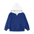 thumbnail image 4 of UAMVSH Oversized Hoodies for Girls and Boys Cute Kids Long Sleeve Sweatshirts Casual Comfy Hooded Pullover Tops with Pockets(9-10 Years,Blue), 4 of 7
