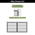 thumbnail image 4 of SunsGrove Decorative Garden Fence with Gate 50 in(H) x 20.5 ft(L) 8 Panels, Heavy Duty Metal Animal Barrier Fence for Yard, Flower Bed Fencing, Garden Border Fence, Easy Set Up, Black, 4 of 10