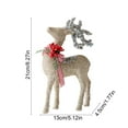 thumbnail image 3 of chaungfeng Sparkling Mini Deer Ornament, Flocked Glitter Design, for Desktop Display, Photo Prop, Christmas Gift, 5x2x8 Inches, 3 of 7