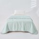 thumbnail image 5 of Edredón de verano suave y lavable – Manta transpirable para clima cálido, ropa de cama de poliéster agradable para la piel con estampado de hojas, lavable a máquina., 5 of 6