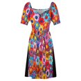thumbnail image 4 of Vestido de manga corta de retazos para mujeres embarazadas ropa para mujeres, 4 of 6