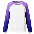 thumbnail image 4 of Vedolay T Shirts Women's 2023 Casual Sweatshirt Crewneck Long Sleeve Solid Color Shirts,Purple M, 4 of 5