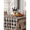 thumbnail image 6 of Vintage Texas Star Brown Table Cloth, Waterproof Tablecloth for Rectangle Tables, Black Plaid Berry Farmhouse Reusable Washable Fabric Table Cover for Restaurant Kitchen Dining Tables 60"x102", 6 of 9