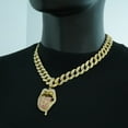 thumbnail image 2 of Hip Hop Cuban Chains Pink Tongue Pendant Necklace With 13mm Miami Cuban Chain Iced Out Bling HipHop Necklaces Fashion Jewelry, 2 of 9