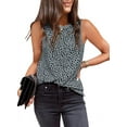thumbnail image 6 of Womens Leopard Print Tank Tops Crewneck Sleeveless Summer Casual T-Shirts Blouses, 6 of 8