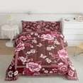 thumbnail image 2 of Castle Fairy Floral Peony Full Size Comforter Sets,Butterflies Flower Bedding Sets, 2 of 8