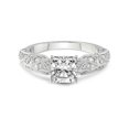 thumbnail image 3 of Cushion Shape 1 Carat IGI Certified Lab Grown Diamond Ring | 14K White Gold |Vintage Willow Lab Diamond Engagement Ring | FG-VS1-VS2 Quality Friendly Diamonds, 3 of 5