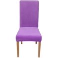 thumbnail image 2 of Velvet Stretch Dining Room Chair Covers Soft Removable Dining Chair Slipcovers Set of 6, Light Purple, 2 of 7