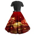 thumbnail image 3 of Jusqu'à 65 % de Rabais! Robes d'Été Mode pour Femmes 2024 Grande Taille Décontractées à Imprimé Floral à Manches Courtes à Col Rond Robe Longueur Genou, 3 of 3