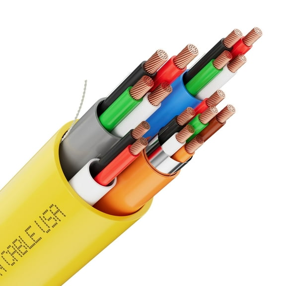 SYSTON Access Control Composite Cable - 18/4c 22/3pr OAS 22/2c 22/4c, CMP/CL3P/FT6, Stranded Copper Conductors, OSDP & Wiegand Compatible for Lock Power, Card Reader, Door Contact & Request to Exit