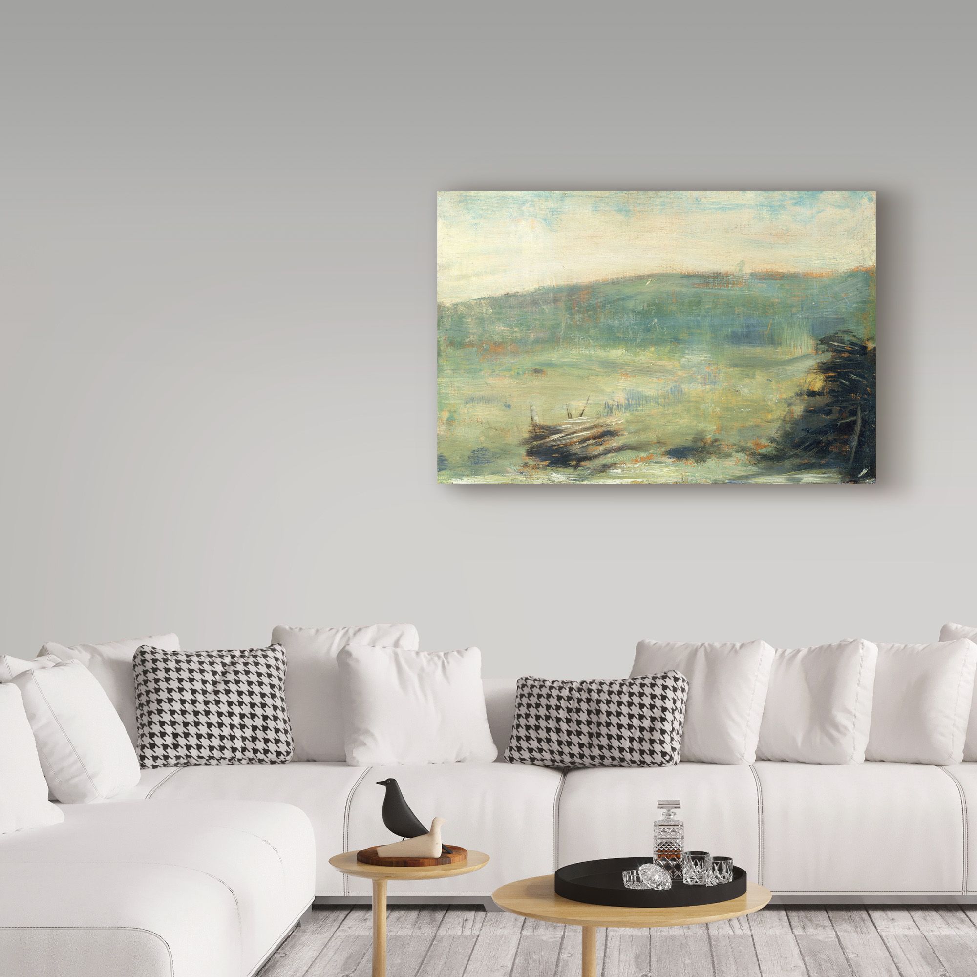 Trademark Fine Art 'Landscape At Saintouen' Canvas Art by Georges Pierre Seurat