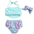 thumbnail image 2 of Trajes de baño para niñas, traje de baño para bebés, niñas pequeñas, traje de baño para niñas, deporte en la playa, traje de baño Bikini de 2 piezas con flecos, 2 of 8