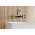 thumbnail image 3 of Kingston Brass KS7256AX English Country Double-Handle 2-Hole Wall Mount Bathroom Faucet in Polished Nickel, 3 of 8