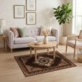 thumbnail image 3 of ODIKA 4'x6' Washable Area Rug Spotted Geometric Border Fabric Table Bathroom Long Placemat Cow Refined for Bedroom, Reading Nook, Pet Friendly & Non-Shedding, 3 of 7