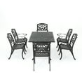 thumbnail image 5 of Noble House Boone Outdoor 7 Piece Contemporary Aluminum Weatherproof Dining Furniture, Shiny Copper, 5 of 11