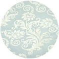 thumbnail image 3 of SAFAVIEH Soho Logan Floral Wool Area Rug, Blue/Ivory, 6' x 6' Square, 3 of 7