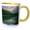 Yellow/White, variant on 3drose, Swift Current Lake Montana Glacier National Park, 11oz Two-tone Black Mug