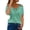 Mint Green, variant on Bexdxz Lace Cold Shoulder Top for Women Summer Casual T Shirt V Neck Short Sleeve Tshirts Blouses White XS