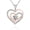 Rose White Gold, variant on S925 Sterling Silver Heart Pendant Necklace for Women,Inlay Cubic Zirconia,Rose Gold Plating,Hypoallergenic,Jewelry gift for Women