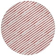 thumbnail image 2 of Addison Rugs Chantille Indoor/Outdoor Transitional Holiday Stripe Red Machine Washable Round Rug, 8' x 8', 2 of 7