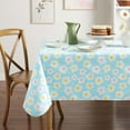 thumbnail image 2 of Way to Celebrate Daisy Toss Vinyl Tablecloth, Blue, 60"W x 102"L, 2 of 5