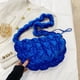 thumbnail image 5 of Bolso bandolera con forma de nube para mujer, bolsos suaves con asa superior, bolsos casuales fruncidos (azul), 5 of 8
