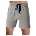 thumbnail image 6 of Hanes Men's Jersey Drawstring Sleep Shorts with Logo Waistband 2-Pack Active Grey Heather/Black 3XL, 6 of 13