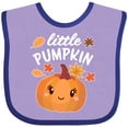 thumbnail image 3 of Inktastic Cute Little Pumpkin with Fall Leaves Boys or Girls Baby Bib, 3 of 4