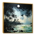 thumbnail image 2 of Designart "Exotic Palm Tree Landscape" Coastal Floater Framed Wall Decor, 2 of 5