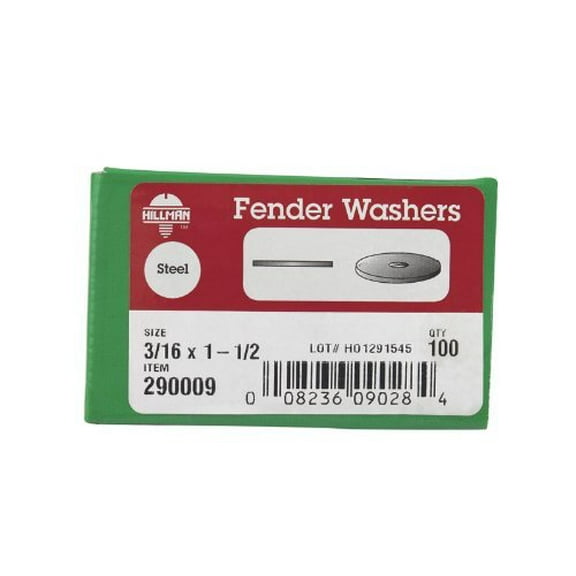 Hillman Zinc-Plated Steel 3/16 in. Fender Washer 100 pk