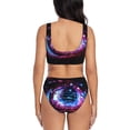 thumbnail image 3 of Honeii v Print Women’s Bikini Set,Two Piece Swimsuit Bathing Suits,Stylish High Elasticity Swimwear for Beach and Pool, 3 of 7