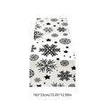 thumbnail image 3 of Hvmvliv 12x71 Inch Christmas Linen Table Banner with Festive Holiday Patterns for Dining Table Home Party Table Runners Decoration Multicolor, 3 of 6
