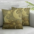 thumbnail image 3 of Nawypu  Throw Pillow Covers Cases for Couch Sofa Home Decor Modern Shining &amp; Dull Contrast Stars &amp; Moon Gold, 3 of 5