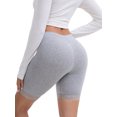 thumbnail image 3 of INSPIRE CHIC Women's Lace Trim Medium Length Control Panties Elastic Lightweight Soft Solid Slimming Shorts M Gray, 3 of 6