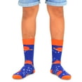 thumbnail image 4 of Teehee Socks Fun Cotton Crew Socks Men's Skeleton & Stripes, Multi-Color (5 Pack), 4 of 6