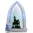 thumbnail image 2 of Costway 7 FT Halloween Inflatable Tombstone Yard Decoration w/Bat LED Projector, 2 of 10