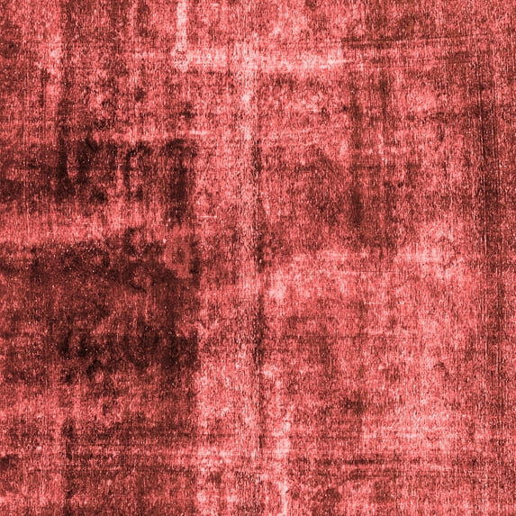 Ahgly Company Indoor Square Abstract Red Modern Area Rugs, 3' Square