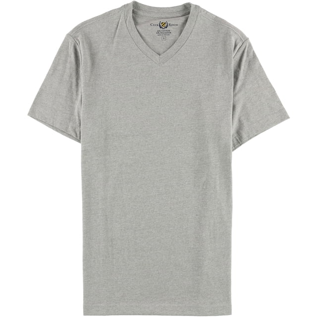 Club Room T-Shirt Basique Uni pour Hommes, Gris, Petit